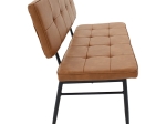ΚΑΝΑΠΕΣ 2ΘΕΣΙΟΣ ROSEN PAKOWORLD ΜΕΤΑΛΛΟ ΜΑΥΡO-PU ΜΠΕΖ 122X55.5X84.5ΕΚ