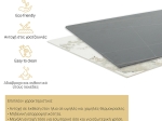 ΤΡΑΠΕΖΙ REVELLO PAKOWORLD SINTERED STONE ΛΕΥΚΟ ΜΑΡΜΑΡΟΥ-ΜΑΥΡΟ 150X90X75ΕΚ
