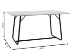 ΤΡΑΠΕΖΙ REVELLO PAKOWORLD SINTERED STONE ΜΑΥΡΟ ΜΑΡΜΑΡΟΥ-ΜΑΥΡΟ 150X90X75ΕΚ