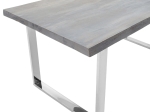 ΤΡΑΠΕΖΙ FALAN PAKOWORLD ΜΑΣΙΦ ΞΥΛΟ 5ΕΚ ΓΚΡΙ ANTIQUE-ΠΟΔΙ INOX 180X90X77.5ΕΚ