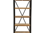 ΒΙΒΛΙΟΘΗΚΗ MILES PAKOWORLD ΜΑΣΙΦ ΞΥΛΟ MANGO ΦΥΣΙΚΟ-ΜΑΥΡΟ 80X40X180ΕΚ