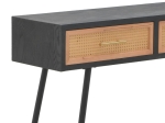 ΚΟΝΣΟΛΑ HASMIA INART ΦΥΣΙΚΟ-ΜΑΥΡΟ ΞΥΛΟ-ΜΕΤΑΛΛΟ 110X35X76ΕΚ