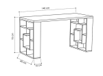 ΓΡΑΦΕΙΟ LABIRENT PAKOWORLD ΛΕΥΚΟ 140X60X75ΕΚ
