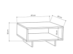 ΤΡΑΠΕΖΙ ΣΑΛΟΝΙΟΥ HOLA PAKOWORLD ANTIQUE ΛΕΥΚΟ-ΑΝΘΡΑΚΙ 60X60X32ΕΚ
