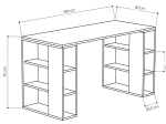 ΓΡΑΦΕΙΟ COLMAR PAKOWORLD ΧΡΩΜΑ ΛΕΥΚΟ -ΣΚΟΥΡΟ ΦΥΣΙΚΟ 140X60X75ΕΚ