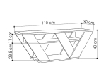 ΕΠΙΠΛΟ ΤΗΛΕΟΡΑΣΗΣ PIPRALLA PAKOWORLD ΛΕΥΚΟ 110X30X40ΕΚ