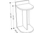 ΒΟΗΘΗΤΙΚΟ ΤΡΑΠΕΖΙ LIBRA PAKOWORLD ΛΕΥΚΟ-ΦΥΣΙΚΟ 30X34X60ΕΚ