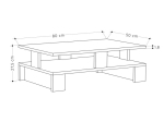 ΤΡΑΠΕΖΙ ΣΑΛΟΝΙΟΥ MANSU PAKOWORLD ΓΚΡΙ ANTIQUE 80X50X27.5ΕΚ