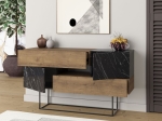 ΜΠΟΥΦΕΣ ROBERTA PAKOWORLD ΚΑΡΥΔΙ-ΜΑΥΡΟ ΜΑΡΜΑΡΟΥ 145X40X82ΕΚ