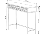 ΚΟΝΣΟΛΑ ELETTRA PAKOWORLD ΑΝΘΡΑΚΙ-ΜΑΥΡΟ 110X35.5X90ΕΚ