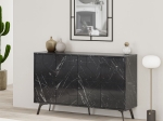 ΜΠΟΥΦΕΣ URSULA PAKOWORLD ΜΑΥΡΟ ΜΑΡΜΑΡΟΥ 123X35X77.5ΕΚ