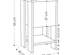 ΚΟΜΟΔΙΝΟ EMA PAKOWORLD ΧΡΩΜΑ ΛΕΥΚΟ ANTIQUE-ΜΟΚΑ 30X30X55ΕΚ