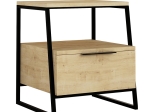 ΚΟΜΟΔΙΝΟ JOHANA PAKOWORLD ΜΑΥΡΟ-OAK 45X40X50ΕΚ