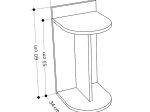ΒΟΗΘΗΤΙΚΟ ΤΡΑΠΕΖΙ LIBRA PAKOWORLD ΛΕΥΚΟ-ΑΝΘΡΑΚΙ 30X34X60ΕΚ