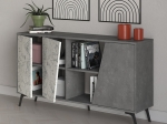 ΜΠΟΥΦΕΣ HANA PAKOWORLD ΓΚΡΙ ANTIQUE-ΛΕΥΚΟ ΜΑΡΜΑΡΟΥ 150X35.5X82ΕΚ