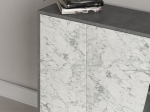 ΜΠΟΥΦΕΣ HANA PAKOWORLD ΓΚΡΙ ANTIQUE-ΛΕΥΚΟ ΜΑΡΜΑΡΟΥ 150X35.5X82ΕΚ