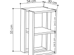 ΚΟΜΟΔΙΝΟ PASSION PAKOWORLD ΣΕ ΛΕΥΚΗ ΑΠΟΧΡΩΣΗ 34X30X55ΕΚ