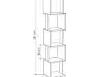 ΒΙΒΛΙΟΘΗΚΗ - ΣΤΗΛΗ PIRI PAKOWORLD ΛΕΥΚΟ ΜΕΛΑΜΙΝΗΣ 35X30X161ΕΚ