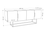 ΕΠΙΠΛΟ ΤΗΛΕΟΡΑΣΗΣ TONTINI PAKOWORLD ΦΥΣΙΚΟ-ΛΕΥΚΟ 140X37.5X55ΕΚ