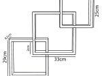 ΡΑΦΙΕΡΑ ΤΟΙΧΟΥ MAAS PAKOWORLD ΧΡΩΜΑ ΚΑΡΥΔΙ 33X8.5X33ΕΚ