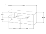 ΕΠΙΠΛΟ ΤΗΛΕΟΡΑΣΗΣ WALDO PAKOWORLD ΛΕΥΚΟ ΜΕΛΑΜΙΝΗΣ 100X29,5X40ΕΚ