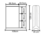 ΕΠΙΠΛΟ ΕΙΣΟΔΟΥ RENESME PAKOWORLD ΛΕΥΚΟ 106X35X128ΕΚ
