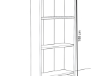 ΒΙΒΛΙΟΘΗΚΗ FERMA PAKOWORLD SONOMA-ΛΕΥΚΟ 56X20X108ΕΚ