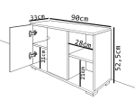 ΕΠΙΠΛΟ ΕΙΣΟΔΟΥ DERIL PAKOWORLD ΛΕΥΚΟ-SONOMA 90X33X52.5ΕΚ