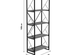 ΒΙΒΛΙΟΘΗΚΗ BAKER PAKOWORLD ΚΑΡΥΔΙ-ΜΑΥΡΟ 66X34X180ΕΚ