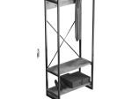 ΕΠΙΠΛΟ ΕΙΣΟΔΟΥ BAKER PAKOWORLD ΚΑΡΥΔΙ-ΜΑΥΡΟ 90X34X180ΕΚ