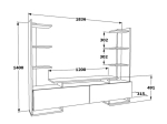 ΣΥΝΘΕΤΟ ΣΑΛΟΝΙΟΥ CLARRY PAKOWORLD ΛΕΥΚΟ-ΦΥΣΙΚΟ 183.6X31.5X140ΕΚ