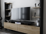 ΣΥΝΘΕΤΟ ΣΑΛΟΝΙΟΥ CLARRY PAKOWORLD ΚΑΡΥΔΙ-ΜΑΥΡΟ 183.6X31.5X140ΕΚ