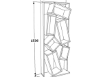 ΒΙΒΛΙΟΘΗΚΗ JAMEY PAKOWORLD SONOMA-ΜΑΥΡΟ 60X24X153,6ΕΚ