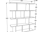 ΒΙΒΛΙΟΘΗΚΗ RATU PAKOWORLD SONOMA-ΜΑΥΡΟ 120X24,6X141ΕΚ