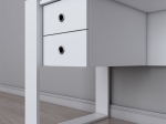 ΓΡΑΦΕΙΟ ΕΡΓΑΣΙΑΣ ASTIN PAKOWORLD ΜΕΛΑΜΙΝΗΣ ΛΕΥΚΟ 138X60X72ΕΚ