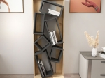 ΒΙΒΛΙΟΘΗΚΗ JAMEY PAKOWORLD ΦΥΣΙΚΟ-ΑΝΘΡΑΚΙ 60X24X153,6ΕΚ