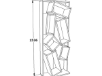 ΒΙΒΛΙΟΘΗΚΗ JAMEY PAKOWORLD ΦΥΣΙΚΟ-ΑΝΘΡΑΚΙ 60X24X153,6ΕΚ