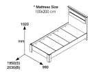 ΚΡΕΒΑΤΙ OLYMPUS PAKOWORLD ΣΕ ΧΡΩΜΑ CASTILLO-TORO 100X200ΕΚ