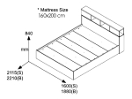 ΚΡΕΒΑΤΙ OLYMPUS PAKOWORLD ΧΡΩΜΑ WENGE 160X200ΕΚ