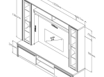 ΣΥΝΘΕΤΟ ΣΑΛΟΝΙΟΥ CHICO TV PAKOWORLD ΧΡΩΜΑ EMBONY OAK 180.5X40X158ΕΚ