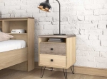 ΚΟΜΟΔΙΝΟ BRUNO PAKOWORLD ΜΕ 2 ΣΥΡΤΑΡΙΑ ΧΡΩΜΑ VISCOUNT - TORO 39,5X39,5X56,5ΕΚ