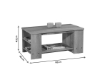 ΤΡΑΠΕΖΙ ΣΑΛΟΝΙΟΥ TARA PAKOWORLD RUSTIC OAK 90X46X43ΕΚ