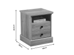 Κομοδίνο Libby pakoworld φυσικό 40x40x50.5εκ