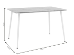 ΤΡΑΠΕΖΙ CUBA PAKOWORLD MDF SONOMA-ΛΕΥΚΟ 120X80X75ΕΚ
