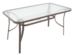 ΤΡΑΠΕΖΙ ENSURE PAKOWORLD ΜΕΤΑΛΛΟ ΚΑΦΕ-ΓΥΑΛΙ TEMPERED 140X80X70ΕΚ