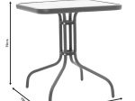 ΤΡΑΠΕΖΑΡΙΑ WATSON-CALAN ΣΕΤ 3ΤΕΜ PAKOWORLD ΜΕΤΑΛΛΟ-TEXTILENE ΚΑΦΕ 70X70X70ΕΚ