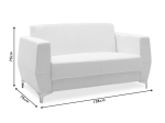 ΚΑΝΑΠΕΣ 2ΘΕΣΙΟΣ DERMIS PAKOWORLD INOX-ΤΕΧΝΟΔΕΡΜΑ ΜΑΥΡΟ 138X75X75ΕΚ