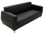 ΚΑΝΑΠΕΣ 3ΘΕΣΙΟΣ DERMIS PAKOWORLD INOX-ΤΕΧΝΟΔΕΡΜΑ ΜΑΥΡΟ 188X75X75ΕΚ