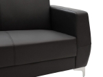 ΚΑΝΑΠΕΣ 3ΘΕΣΙΟΣ DERMIS PAKOWORLD INOX-ΤΕΧΝΟΔΕΡΜΑ ΜΑΥΡΟ 188X75X75ΕΚ