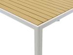 TΡΑΠΕΖΙ TESSA PAKOWORLD ΜΕΤΑΛΛΟ ΛΕΥΚΟ-ΦΥΣΙΚΟ 120X80X75ΕΚ